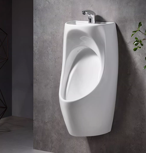 <span class=keywords><strong>Urinoir</strong></span> mural ou sur pied avec <span class=keywords><strong>lavabo</strong></span> pour salle de bain domestique, en céramique, à chasse d'eau par gravité, économie d'eau, facile à nettoyer - Product Image 1