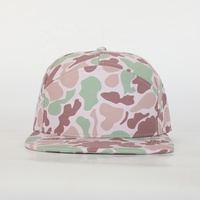 Gorra deportiva de 7 paneles con diseño de logotipo OEM, gorras de camuflaje de pato de la vieja escuela personalizadas al por mayor, gorra Snapback con agujero cortado con láser
