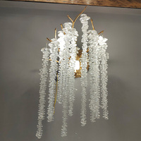 Lustre Carré Moderne en Aluminium de Luxe Léger Hullxine avec Pompons en Cristal et LED, Contrôle Sans Fil, Suspension Domestique, Style Italien