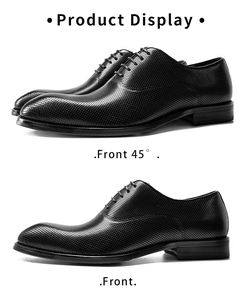 Zapatos Oxford Italianos Hechos a Mano de Alta Calidad, Precio de Fábrica al por Mayor, de Cuero Vacuno, con Cordones, Antideslizantes y Ligeros - Product Image 6