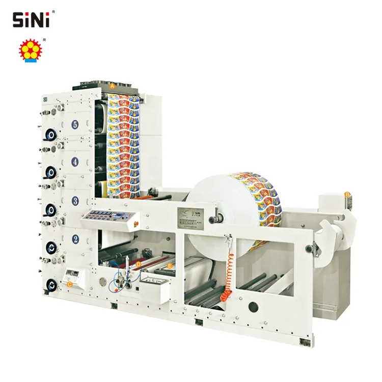 SINI Ry850 เครื่องพิมพ์ถ้วยกระดาษเฟล็กโซ 5 สี เครื่องพิมพ์เฟล็กโซ ราคา