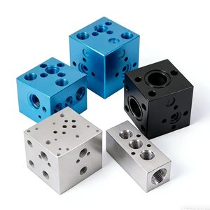Bloques de Colector Hidráulico para Válvulas de Alta Presión, Mecanizado CNC Personalizado, Bloque de Colector para Válvulas Solenoides Hidráulicas - Product Image 1