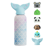 Bouteille d'eau isotherme en acier inoxydable pour enfants, design 3D dessin animé, logo personnalisé OEM ODM, vente en gros