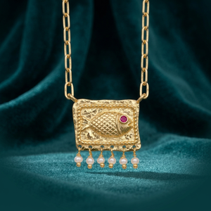 Collares Colgantes Personalizables de Alta Gama con Turmalina y Perla en Plata de Ley 925 para Mujer, para Compromiso, Boda o Fiesta - Product Image 2