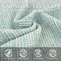 Tissu en tweed tricoté simple face de couleur unie légère et fine dans la collection printemps/été, avec un grand stock disponible