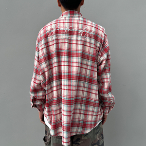 <span class=keywords><strong>Camicia</strong></span> da <span class=keywords><strong>Uomo</strong></span> <span class=keywords><strong>a</strong></span> <span class=keywords><strong>Quadri</strong></span> Rossi 100% Cotone con Ricamo Stampa <span class=keywords><strong>a</strong></span> Colori di Alta Qualità Logo Personalizzato <span class=keywords><strong>Camicia</strong></span> Casual - Product Image 4