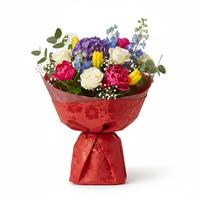 Papier d'emballage spécial imperméable en PVC enduit mat rouge pour bouquets floraux, paniers-cadeaux, emballages de fêtes, écologique