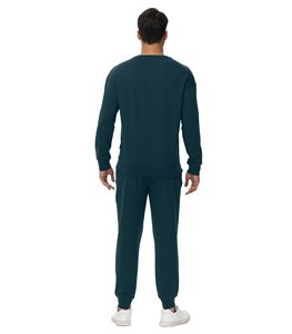 Survêtement de nuit pour hommes Survêtements athlétiques à manches longues 2 pièces tenue de course à pied Jogging vêtements de détente décontractés ensembles de costumes de sport - Product Image 2