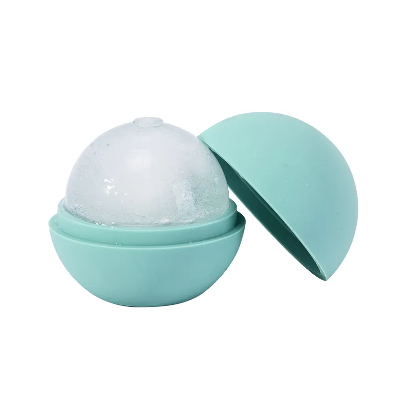 100% Food Grade 2.5 Inch Large Ice Sphere Maker Silicone Round Whiskey Ice Cube Trays Custom Ice Ball Mold