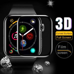 Eraysun 3D bordo curvo vetro temperato per Apple Watch <span class=keywords><strong>Film</strong></span> protettore della pellicola per orologio pellicola di protezione dello schermo pellicola per IWatch 4/5/6/SE - Product Image 1