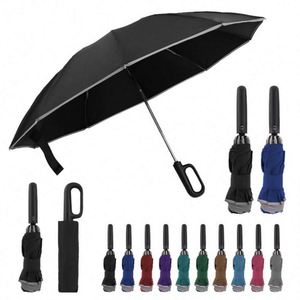 Parapluie personnalisé anti-UV en promotion – Fournisseur de parapluies d'été imperméables coupe-vent avec boucle annulaire et logo - Product Image 2