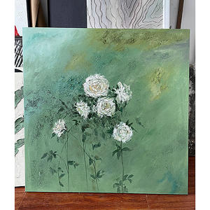 <span class=keywords><strong>Peinture</strong></span> à l'huile <span class=keywords><strong>sur</strong></span> toile encadrée, peinte à la main, tridimensionnelle, minimaliste, impressionniste classique, florale, abstraite, éléphant, pour salon - Product Image 1