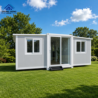 Villa préfabriquée de luxe moderne et minimaliste blanche de 20 pieds ou 40 pieds à double aile, entièrement meublée pour Airbnb, maison conteneur extensible