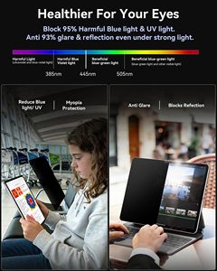 Protection d'écran anti-espion 4 voies pour <span class=keywords><strong>iPad</strong></span> Air 13 M4, film anti-reflet bloquant la lumière bleue pour <span class=keywords><strong>iPad</strong></span> <span class=keywords><strong>Pro</strong></span> Air Mini, taille personnalisée - Product Image 3