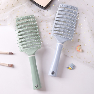 <b>Wide</b> Tooth Openwork Pompadour <b>Comb</b> Large Size Scalp Massage For Curly Hair Home Use PP Material - Product Image 4