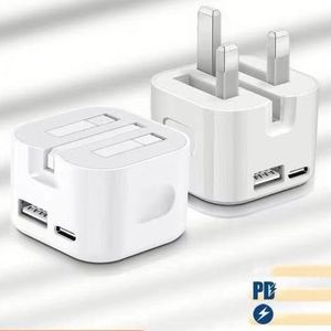 High Quality 35w Dual Port Usb A+c <b>Power</b> <b>Adapter</b> Wall Charger Uk <b>Plug</b> Quick Fast Charger for Phone 15 16 Pro Max Wall Charger - Product Image 4