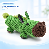 Jouets pour chiens : Mini cheval en peluche double couche, doux, rembourré, en forme de maïs, avec couineur, pour animaux de compagnie