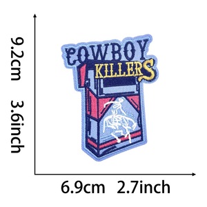 RYL gros patchs en vrac 3D fer sur/coudre sur appliques badges pour vêtements, chapeaux, sacs | Logo presse à chaud, Cowboy, cigarettes <span class=keywords><strong>tabac</strong></span> - Product Image 4