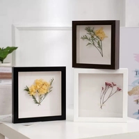 Bingkai Lukisan Kayu MDF Berkualitas Tinggi Dekorasi Rumah Modern Seni Hitam Putih Kayu Vintage Bingkai Kotak Bayangan Persegi