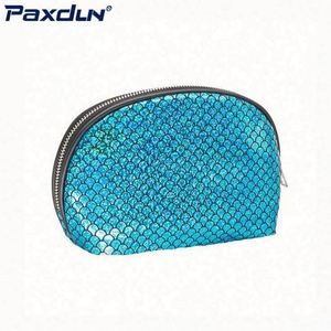 <b>Glitter</b> Mermaid Sequins Zipper Makeup Bag Girl Sparkle Luxury Shiny Fish Scales Cosmetic Bag Pouch - Product Image 4