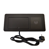 Prise de bureau encastrée multifonctionnelle industrielle avec USB, prise de table escamotable 12A pour usage commercial