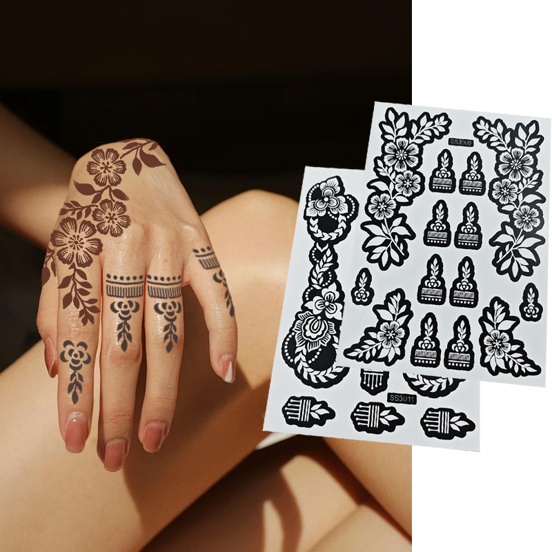 Custom OEM Floral Pattern Temporary Henna
