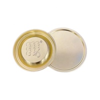 Capuchon en fer blanc de 52 mm, couvercle rond laqué personnalisé avec logo pour tube en carton et contenant à bougie, impression sérigraphique et offset