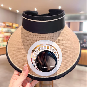 Gorra con ventilador de velocidad ajustable, protección solar, energía solar y carga USB, gorra de béisbol para exteriores - Product Image 3