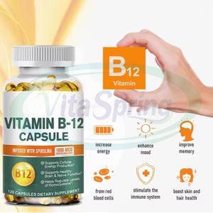 VitaSpring OEM <span class=keywords><strong>Vitamin</strong></span> <span class=keywords><strong>B12</strong></span> Softgel Cápsulas Mood Energy Suplemento para el corazón y el cerebro <span class=keywords><strong>Vitamin</strong></span> <span class=keywords><strong>B12</strong></span> Softgel - Product Image 2