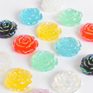 Décorations en résine AB couleur rose pour la Saint-Valentin, cabochons à dos plat pour pinces à cheveux, bijoux, téléphone, scrapbooking, embellissements DIY - Product Image 1