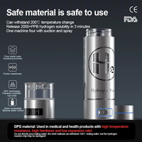 Générateur d'eau à hydrogène 11800ppb SPE/PEM 300ml Titane Platine Riche Tasse D'eau Portable Hydrogène Bouteille D'eau avec Inhalateur