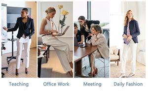 <span class=keywords><strong>Pantaloni</strong></span> <span class=keywords><strong>a</strong></span> zampillo <span class=keywords><strong>neri</strong></span> da donna abito formale Harem <span class=keywords><strong>a</strong></span> <span class=keywords><strong>vita</strong></span> <span class=keywords><strong>alta</strong></span> <span class=keywords><strong>con</strong></span> fronte piatto Casual tailleur Pantalones De Mujer - Product Image 5