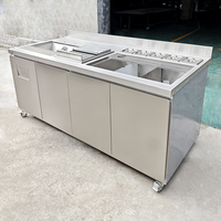 Lanxin Établi de barman en acier inoxydable Bar à eau Table d'opération Abreuvoir à vin Équipement d'armoire à vin Personnalisation