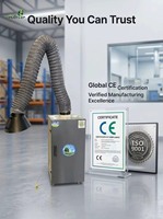 Extracteur de fumée de soudage industriel mobile haute efficacité avec débit d'air de 3500 m³/h pour soudage MIG TIG Arc
