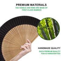 Ventilateur à main pliable chinois Vintage bambou soie ventilateur pour Hot Flash Music Festival Dance Hand Held Fan Party Supplies Gift