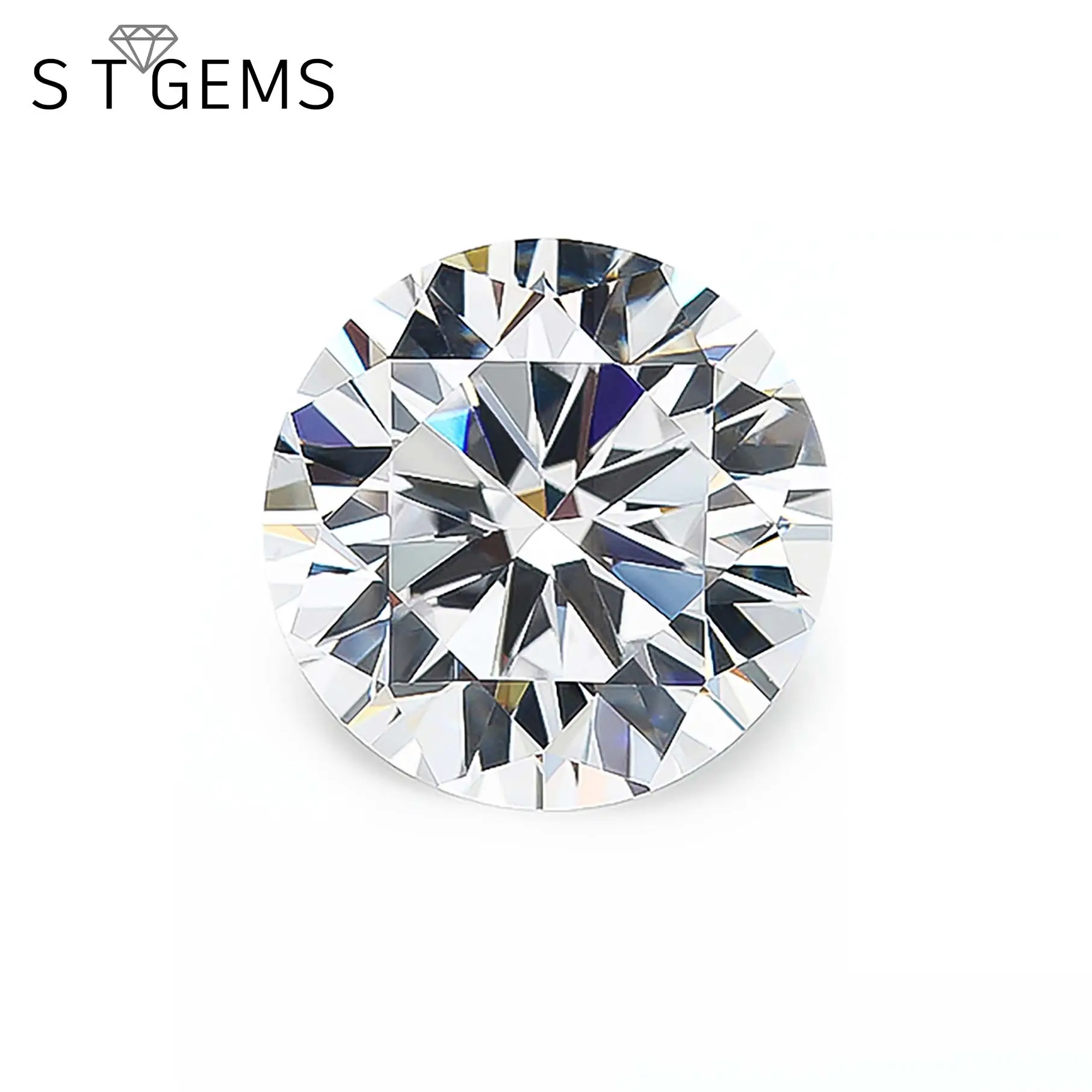 ST Trực Tiếp Nhà Máy Giá Trắng Vòng Brilliant Cắt CZ Kim Cương Cubic Zirconia Stones Đối Với Trang Sức