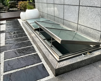 Villa moderne sur mesure avec fenêtre de toit électrique insonorisée, étanche, à double vitrage, en alliage d'aluminium et acier inoxydable