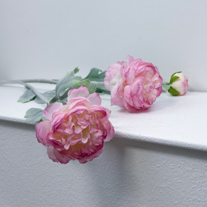 Bouquet de fleurs de lotus artificielles floquées, 52 cm de haut, fleurs en soie simulées pour la décoration de la maison et des mariages - Product Image 4