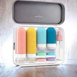 ชุดอุปกรณ์จ่ายของใช้ในห้องน้ำแบบพับได้ซิลิโคนพกพา PERFOSO 17 ชิ้น ป้องกันการรั่วซึม ขนาดพกพา เติมได้ สำหรับแชมพูและครีมนวดผม - Product Image 3