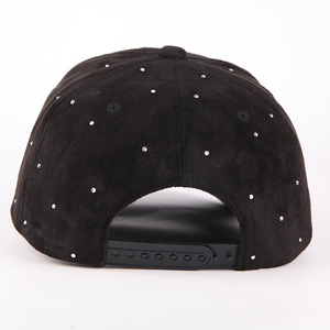 Casquette de baseball sportive 5 panneaux en strass, design personnalisé, brodée, doublée satin, en daim, style Dad Hat, avec logo personnalisé, vente en gros - Product Image 5