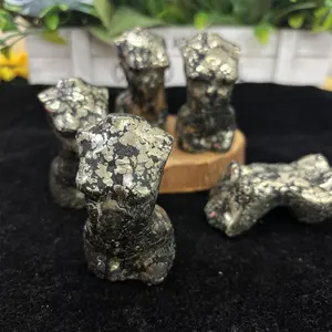 Kindfull Factory New Carvings Hand Carved Crystal Crafts Pyrite Women's Body Crystal Carving For Sale