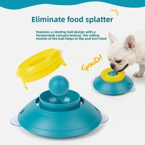 Plato interactivo para mascotas con ventosa, comedero lento, dispensador de golosinas, rompecabezas para perros y gatos, venta al por mayor de artículos para mascotas - Product Image 4