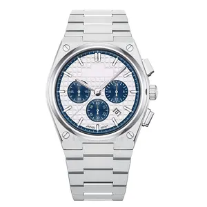 Reloj de pulsera resistente al agua 5atm para hombre, reloj luminoso clásico con calendario, caja de acero de lujo, reloj de cuarzo Montres Homme