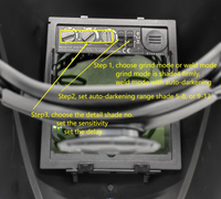 Casque de sécurité laser à obscurcissement automatique avancé avec teinte réglable pour le soudage et la protection industrielle, certifié CE