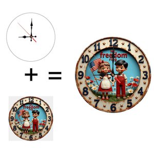 Round Wooden Wall <b>Clock</b> 25x25Cm Quiet Quartz Office Meeting Room Decor <b>Clock</b> - Product Image 6