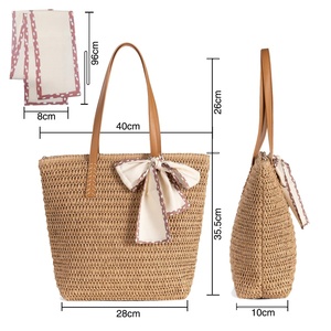 Boshiho Summer Straw <b>Bag</b> Hobo <b>Beach</b> Shoulder <b>Bag</b> <b>Women</b> Vintage Lightweight Foldable Tote <b>Beach</b> <b>Bag</b> for Travel - Product Image 4