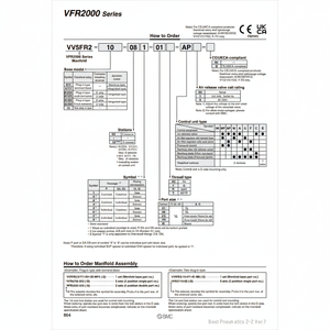 ชิ้นส่วนนิวเมติก VV5FR2-01T-021-02นิวเมติก SMC - Product Image 1