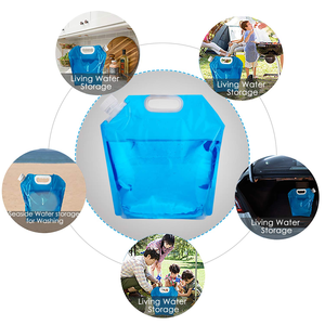 Outdoor Large-capacity 10L Water Bag Folding Portable Car Water Bag Faucet Plastic Bucket Camping Water Bag Bag - Product Image 2