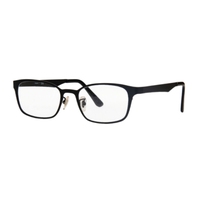 Lunettes de myopie classiques noires à monture intégrale, forme carrée tendance, ajustement confortable, verres en titane pur, design unisexe