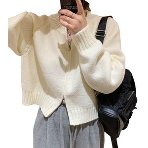 Cardigan en maille de <span class=keywords><strong>mohair</strong></span> à col irrégulier court, décoration florale, à nouer, couleur bonbon, doublure en laine, unisexe, automne-hiver, nouveauté - Product Image 4